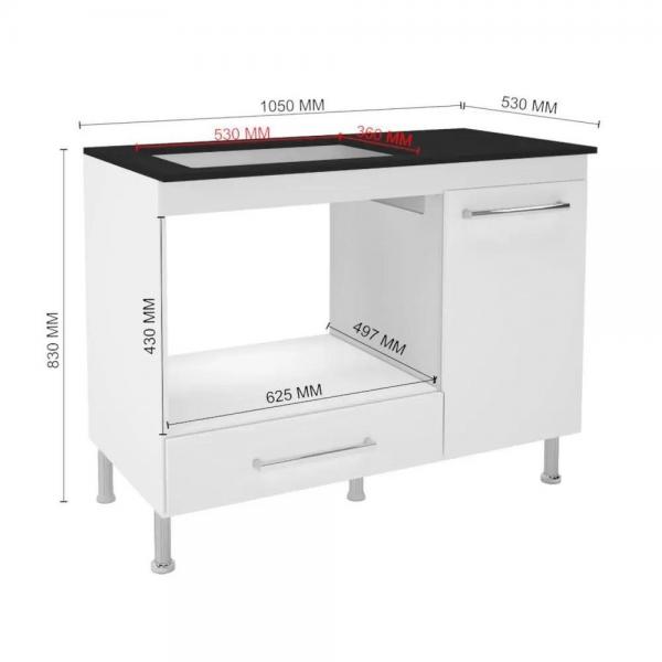 BALCAO INDEKES COOKTOP C/TP 1,05CM 6086 - Imagem 3