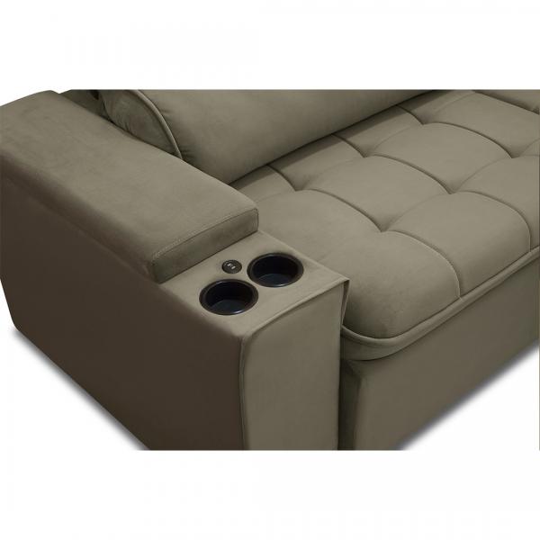 ESTOFADO FERGUILE GENEBRA 3 LUG PT CP USB 2,10M - Imagem 3