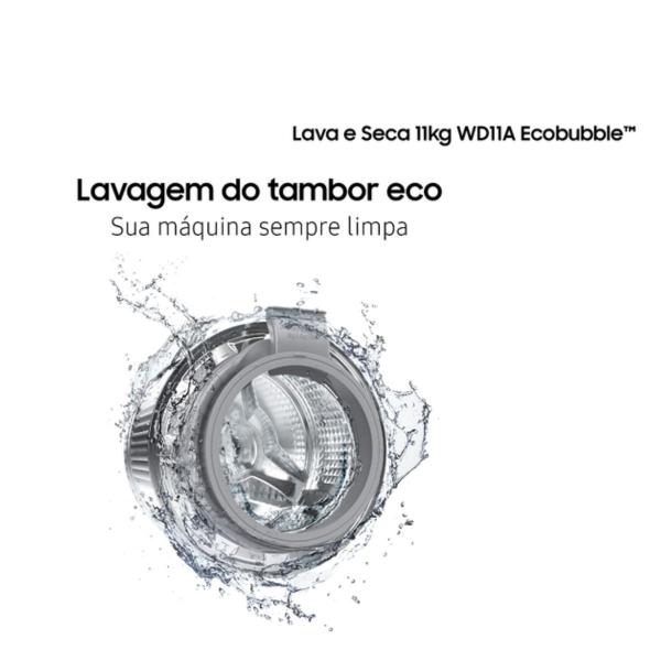 LAVA E SECA SAMSUNG ECOBUBBLE 11KG WD11A4453BW - Imagem 8