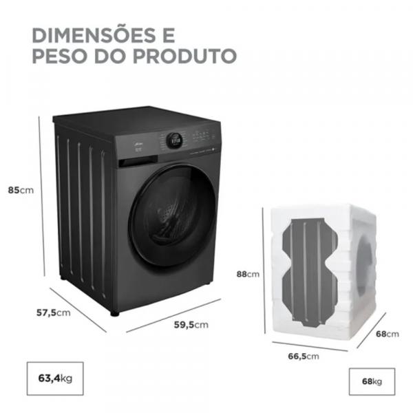 LAVA E SECA MIDEA 11KG MF201D110WB/GK - Imagem 9