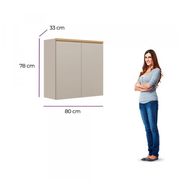ARMARIO LINEA BRASIL ALLURE 2PT 80CM - Imagem 3