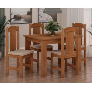 CONJ MESA ARAUNA ESTILO 4 CAD 1,06X0,76 TP MDF