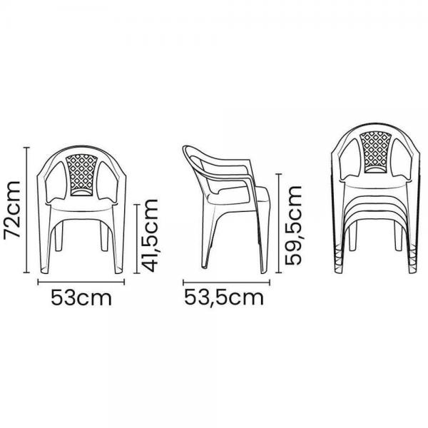 CADEIRA TRAMONTINA IGUAPE C/BRAC WK88 - Imagem 3