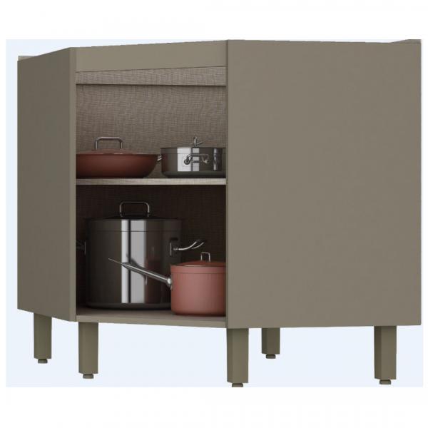 BALCAO HENN CONNECT CANTO OBLIQUO 1PT S/ TAMPO