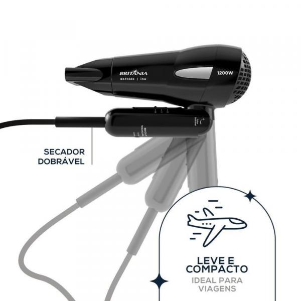 SECADOR BRITANIA ION TOURMALINE BSC1200 1200W - Imagem 2
