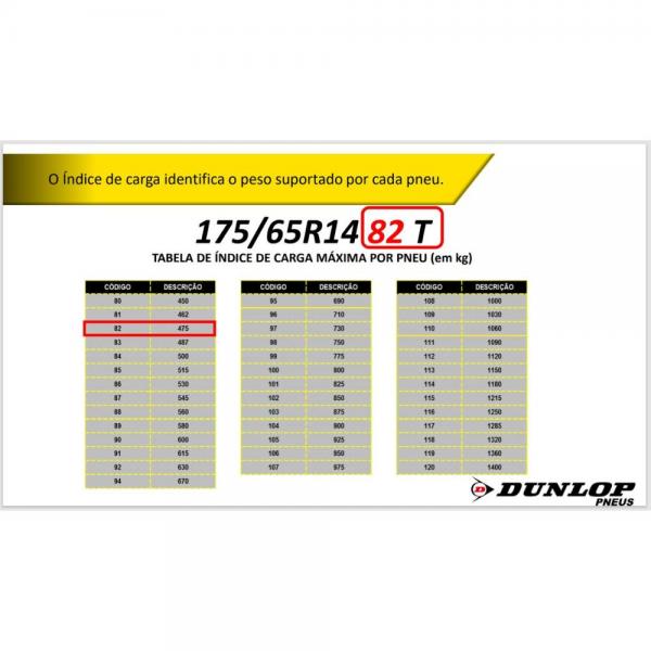 PNEU PASSEIO 175/65R14 DUNLOP 82T SP TOURING R1. - Imagem 7