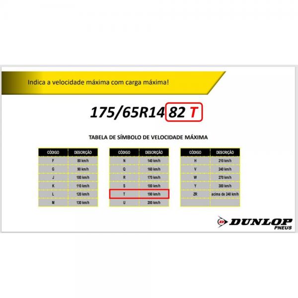 PNEU PASSEIO 175/65R14 DUNLOP 82T SP TOURING R1. - Imagem 8