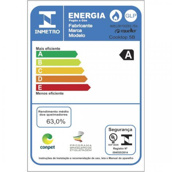 COOKTOP MUELLER TRIPLA CHAMA 5BCS G5 WK26 - Imagem 5