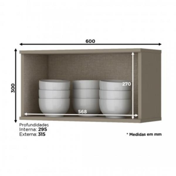ARMARIO HENN CONNECT 1PT BASC 60CM - Imagem 4