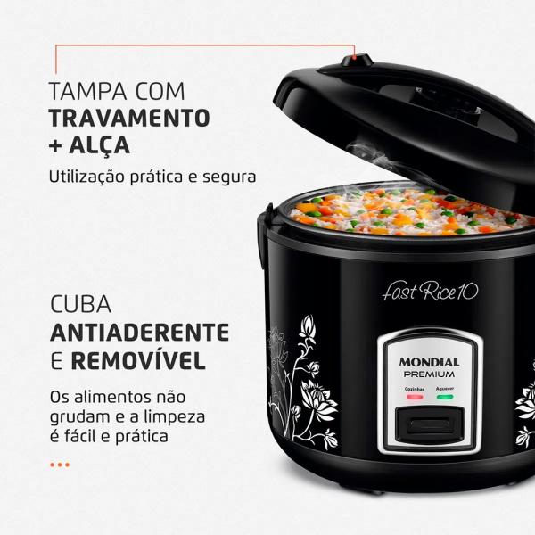 PANELA ELETRICA ARROZ MONDIAL 5L PE-44 10X - Imagem 6