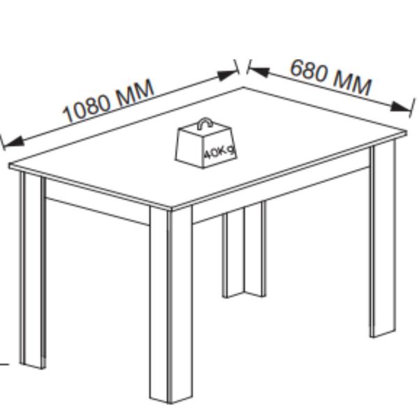 CONJ MESA INDEKES BELGICA 4 CAD 1,08X,068 TP MDF - Imagem 5