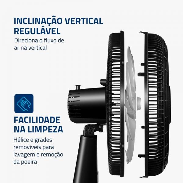 VENTILADOR MESA MONDIAL TURBO 40CM NVT-40-8P 140W - Imagem 3