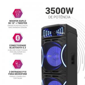 CAIXA DE SOM PHILCO BLUETOOTH 3500W PCX35000 - Imagem 20