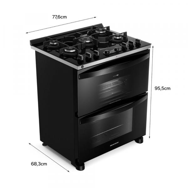 FOGAO BRASTEMP 5BCS DUPLO FORNO C/AIR FRYER BFD5LAE - Imagem 8