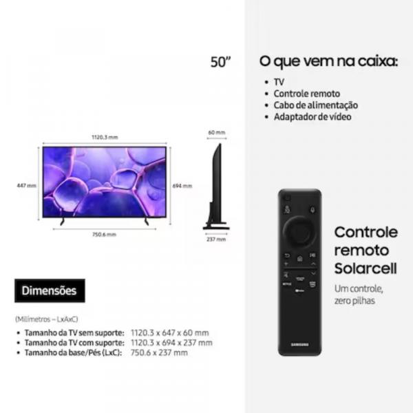 TV 50" SAMSUNG SMART UHD 4K UN50U8600FGXZD GAMING - Imagem 4