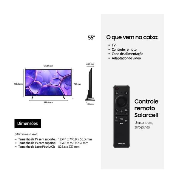 TV 55" SAMSUNG SMART UHD 4K GAMING ALEXA UN55U8600FGXZD - Imagem 4