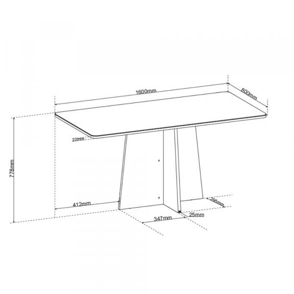 CONJ MESA VIERO LOS ANGELES 6CAD IZA 1,60X80 TP VD - Imagem 3