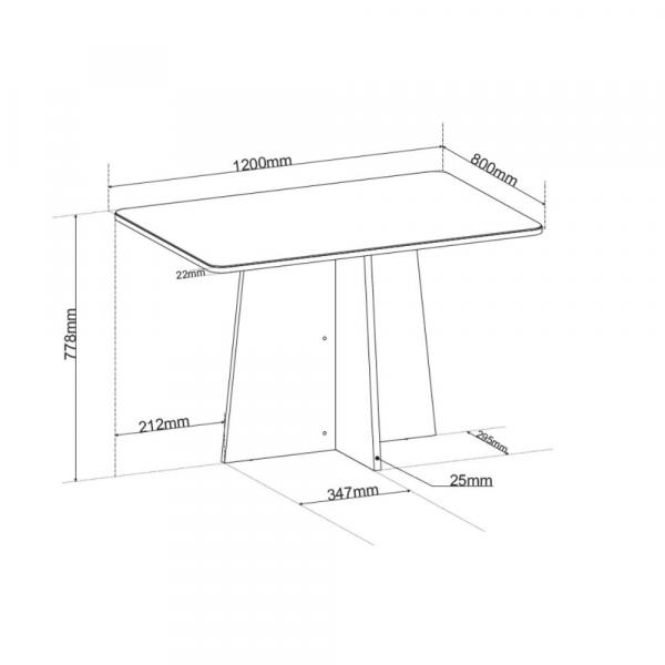 CONJ MESA VIERO LOS ANGELES 4CAD IZA 1,20X80 TP VD - Imagem 3