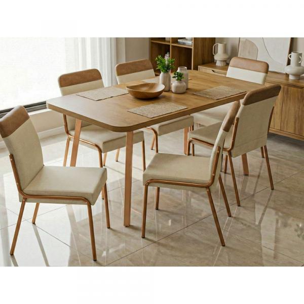 CONJ MESA CARRARO STELAR 6CAD DUO NEW