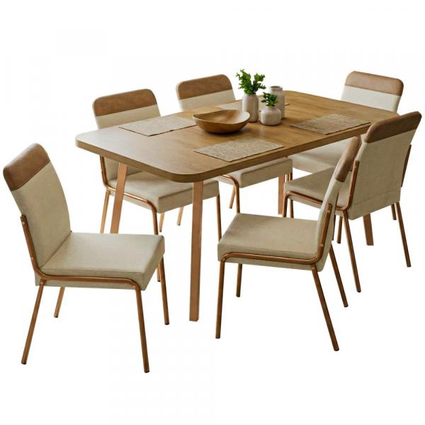 CONJ MESA CARRARO STELAR 6CAD DUO NEW - Imagem 2