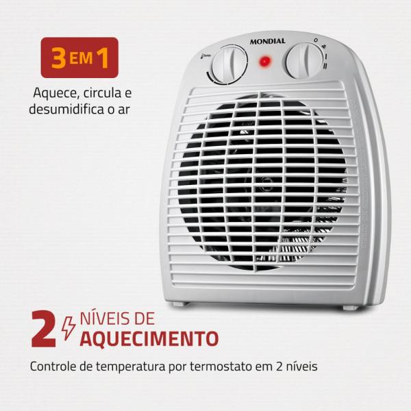 AQUECEDOR MONDIAL A-08 1500W - Imagem 4
