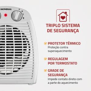 AQUECEDOR MONDIAL A-08 1500W - Imagem 8