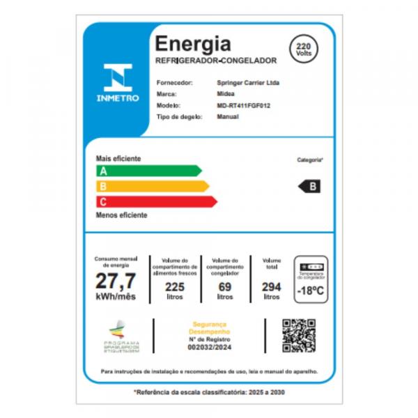 REFRIGERADOR MIDEA DUPLEX MD-RT411 294L - Imagem 6