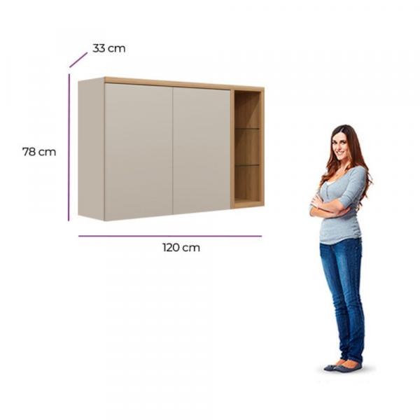ARMARIO LINEA BRASIL ALLURE 1,20 - Imagem 3