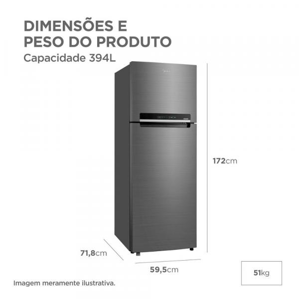 REFRIGERADOR MIDEA F.FREE DUPLEX MD-RT533 INVER 394L - Imagem 7