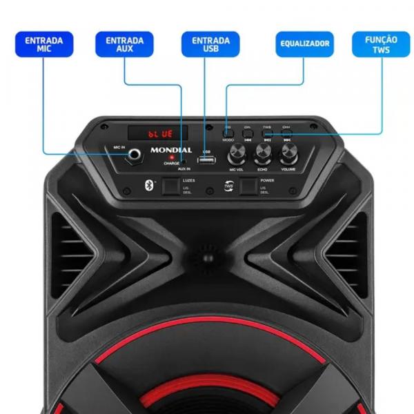 CAIXA DE SOM MONDIAL XSOUND CM-300-N - Imagem 5