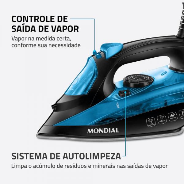 FERRO DE PASSAR A VAPOR MONDIAL F-53 - Imagem 7