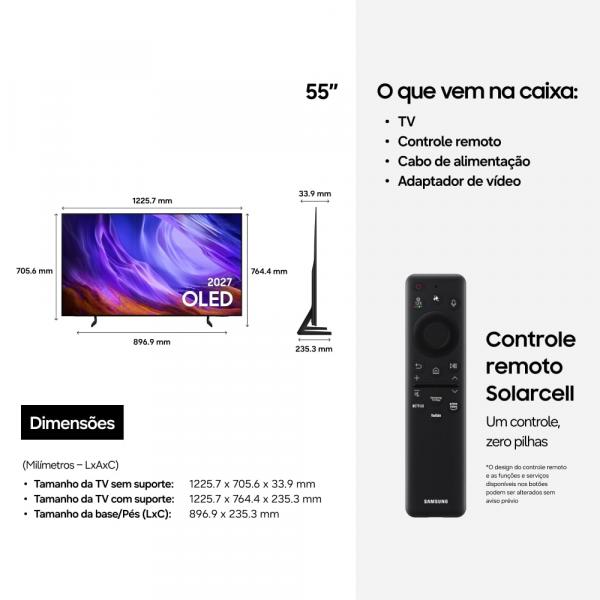 TV 55" SAMSUNG OLED 4K QN55S85HAEXZD 120HZ GAMING - Imagem 19