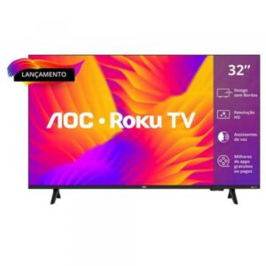 TV 32" AOC SMART ROKU HD 32S5155/78G