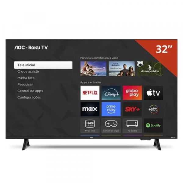 TV 32" AOC SMART ROKU HD 32S5155/78G - Imagem 3