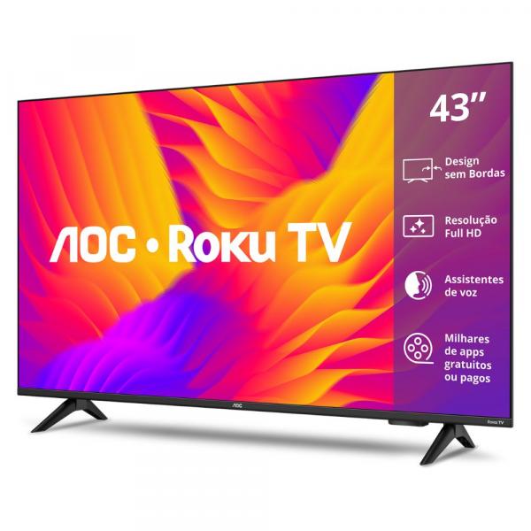TV 43" AOC SMART ROKU DLED FHD 43S5155/78G - Imagem 2