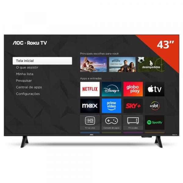 TV 43" AOC SMART ROKU DLED FHD 43S5155/78G - Imagem 7