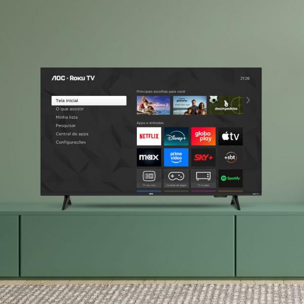 TV 43" AOC SMART ROKU DLED FHD 43S5155/78G - Imagem 9